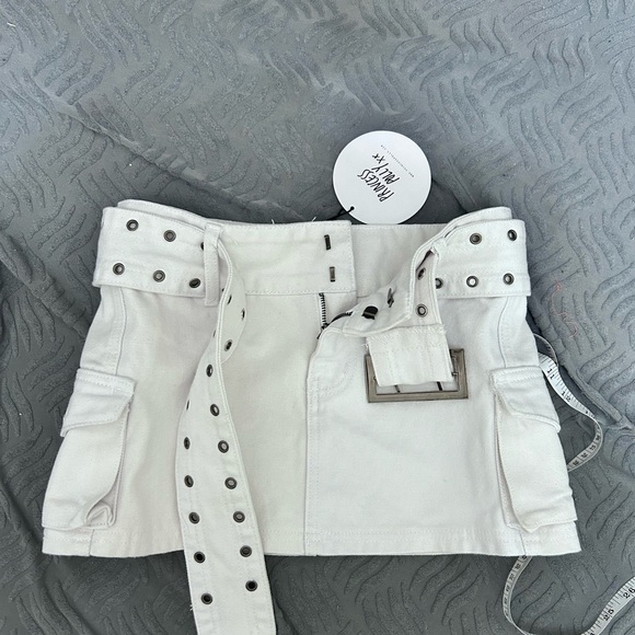 Princess Polly Lowrise Iconic Cotton Denim Cargo Micro Miniskirt with belt. - Picture 10 of 11